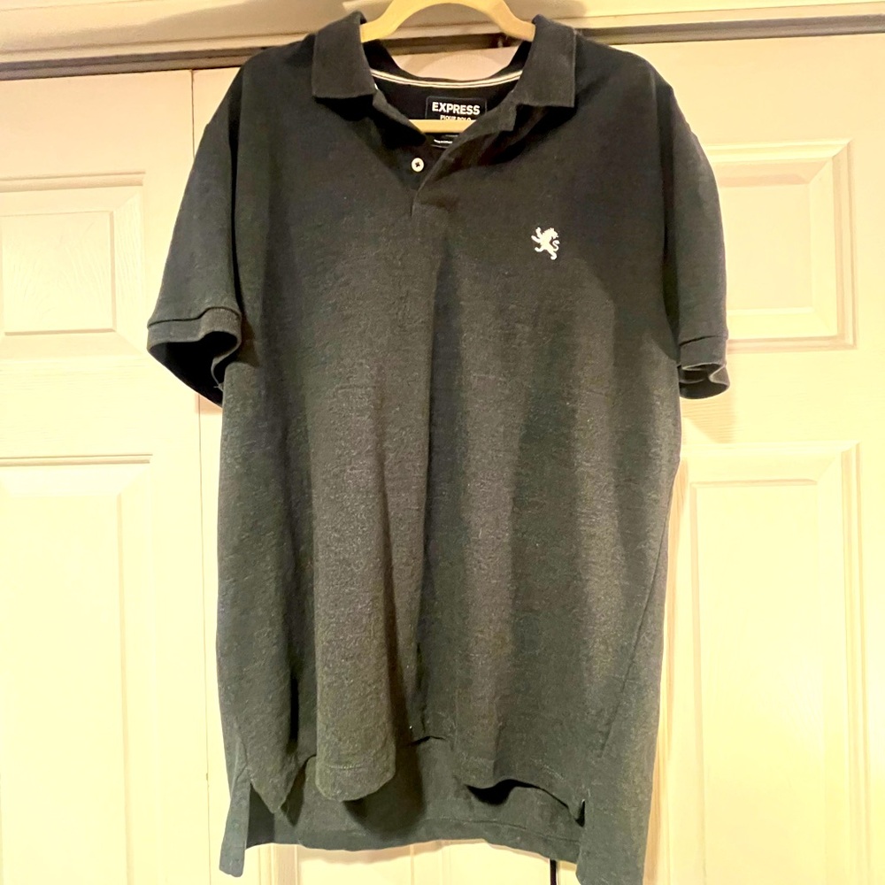 Express Men’s Charcoal grey polo size XL